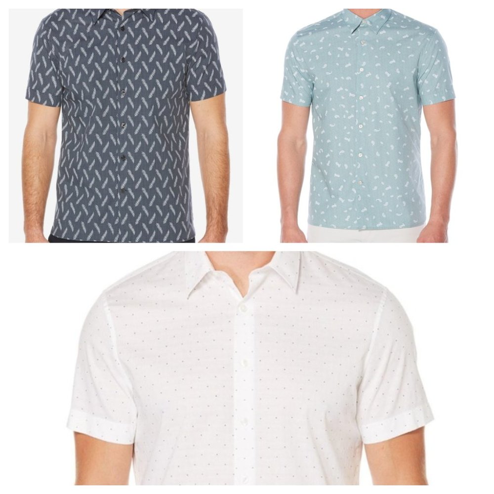 Mens Big and Tall Perry Ellis 4X (3) Short Sleeve Shirt Bundle